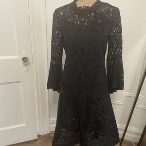 teri jon black lace dress